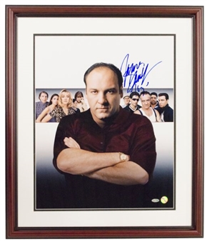 James Gandolfini Autographed Framed 16x20 1st Season Sopranos Photo